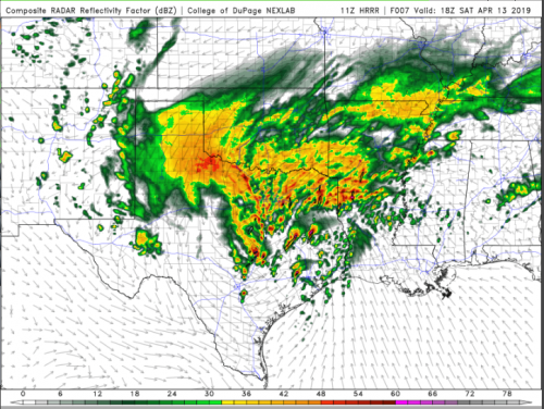 11z HRRR run: Image capture - 18z