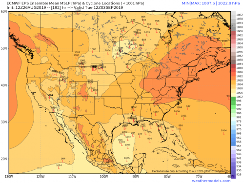 14-km EPS Global Cyclones United States Ens Mean MSLP & Lows 192.png
