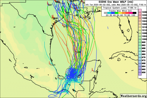 ecens_2020-06-02-00Z_186_32.409_251.341_14.745_283.234_MSLP_Surface_tracks_lows.png