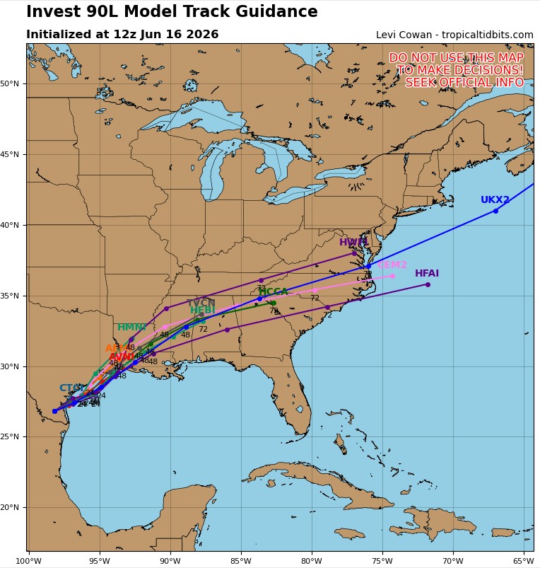Invest 90 L Model Track Guidance 06 16 26.jpg